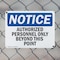 Signmission Authorized Personnel Only Beyond This Point OSHA Notice Sign, Plastic, 14in W x 10in L, 2PK OS-2PACK-NS-P-1014-L-10241 - alternate 2